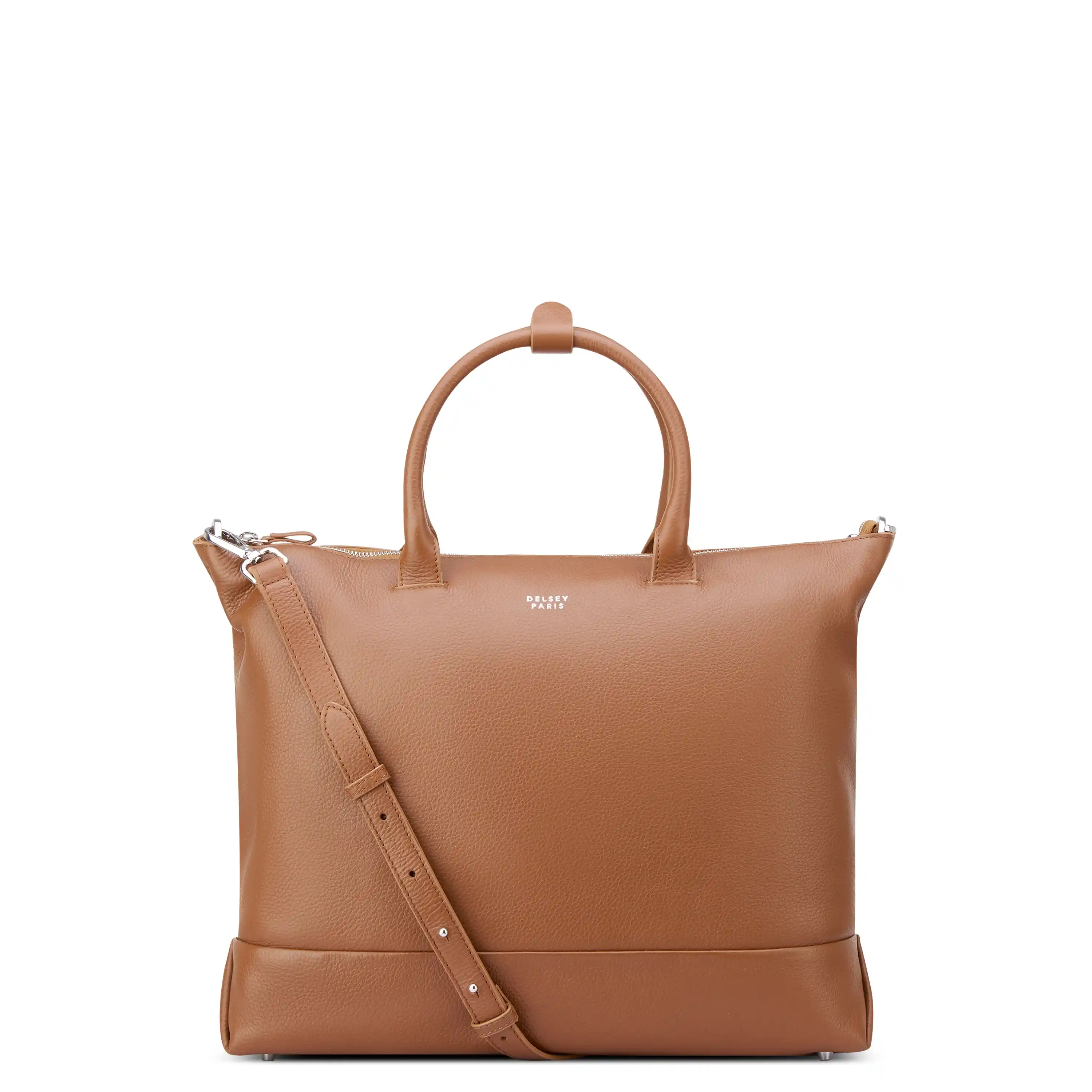 Le Cuir - Zippered Leather Tote Bag - Image 3